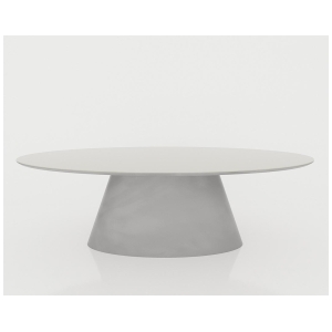 MESA DE JANTAR OVAL SAARINEN COM BASE CONE DE 2,5M